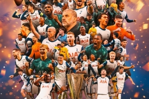 热刺官方社媒第一时间发布海报祝贺球队：欧联杯冠军🏆