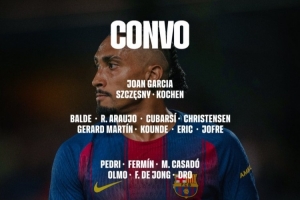 巴萨客战巴列卡诺大名单：莱万、亚马尔、拉什福德在列