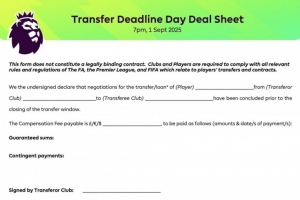 英超官方晒交易单表格：今夏转会窗截止日的交易单数量创历史新高