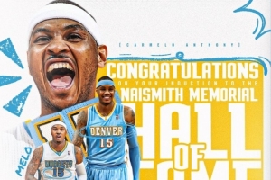 掘金官方：篮球界的传奇人物荣登奈史密斯名人堂 恭喜甜瓜