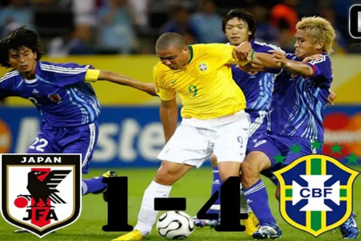 个人表演！06年世界杯，大罗双响建功，巴西4-1送日本小组出局