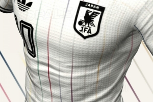 日本队2026世界杯客场球衣曝光，多彩条纹寓意深远