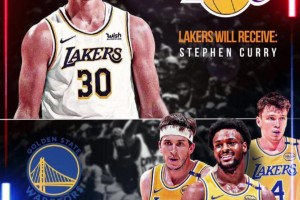 太疯狂了！💥美媒模拟地震级交易：勇士送出库里，从湖人换来布朗尼+里夫斯+克内克特