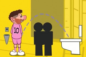 经典！外网爆火的恶搞视频：足坛球星如何上厕所？